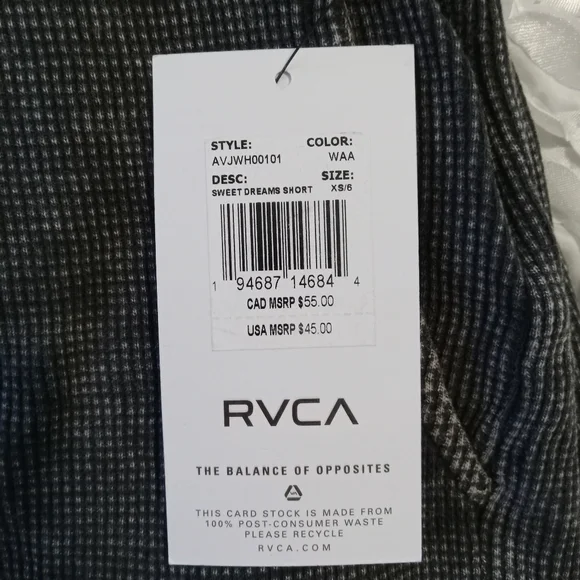 RVCA sweet dreams shorts size XS - Picture 3 of 4
